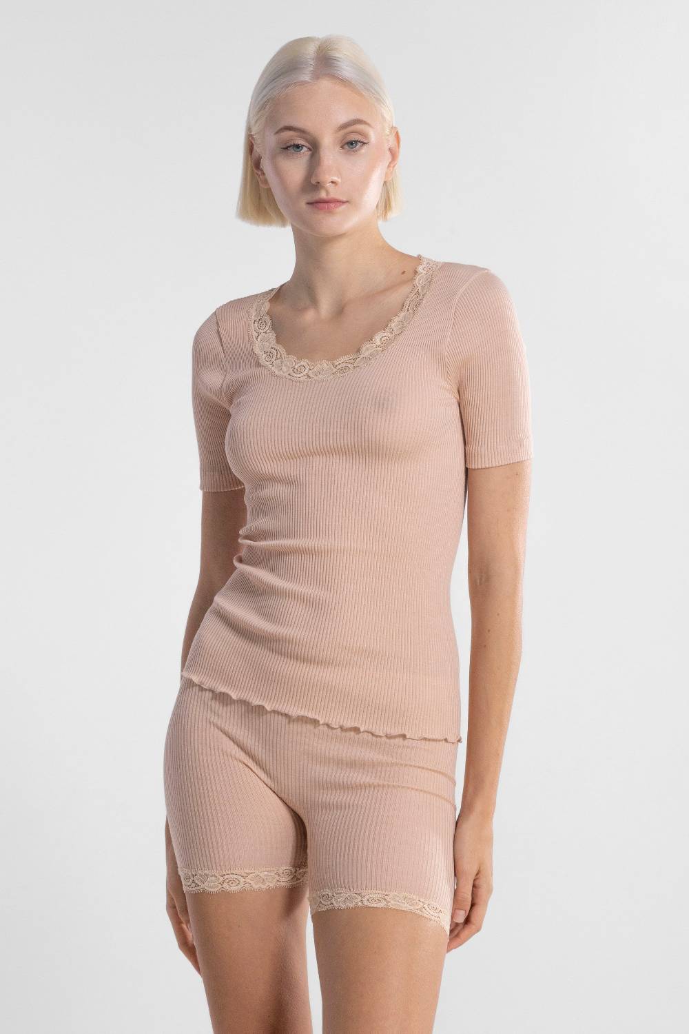Oscalito T-Shirt Girocollo in Lana e Seta 3414 Pezzi Unici