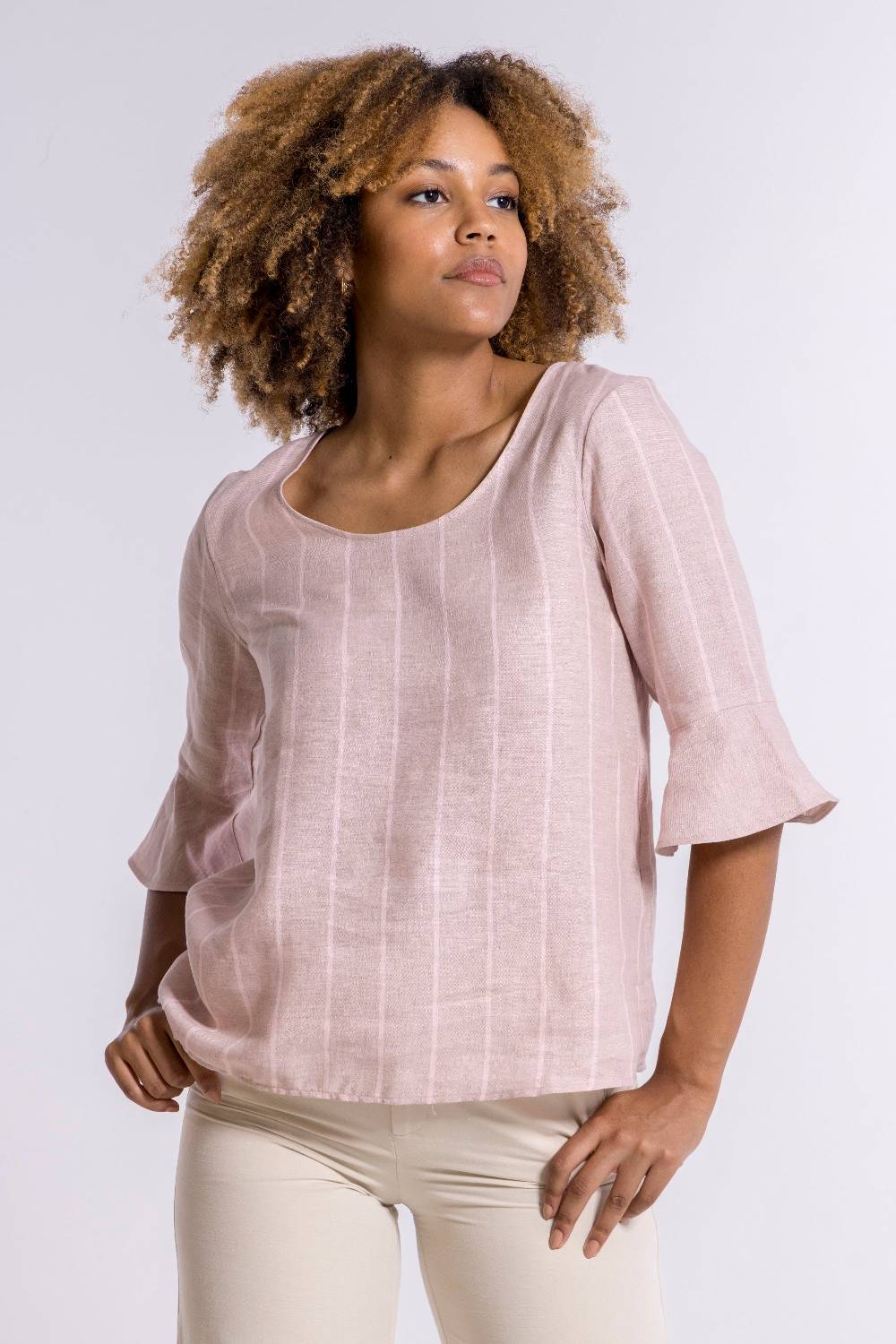 Oscalito Maglia manica lunga Donna 100% LINO 5785 Sconto