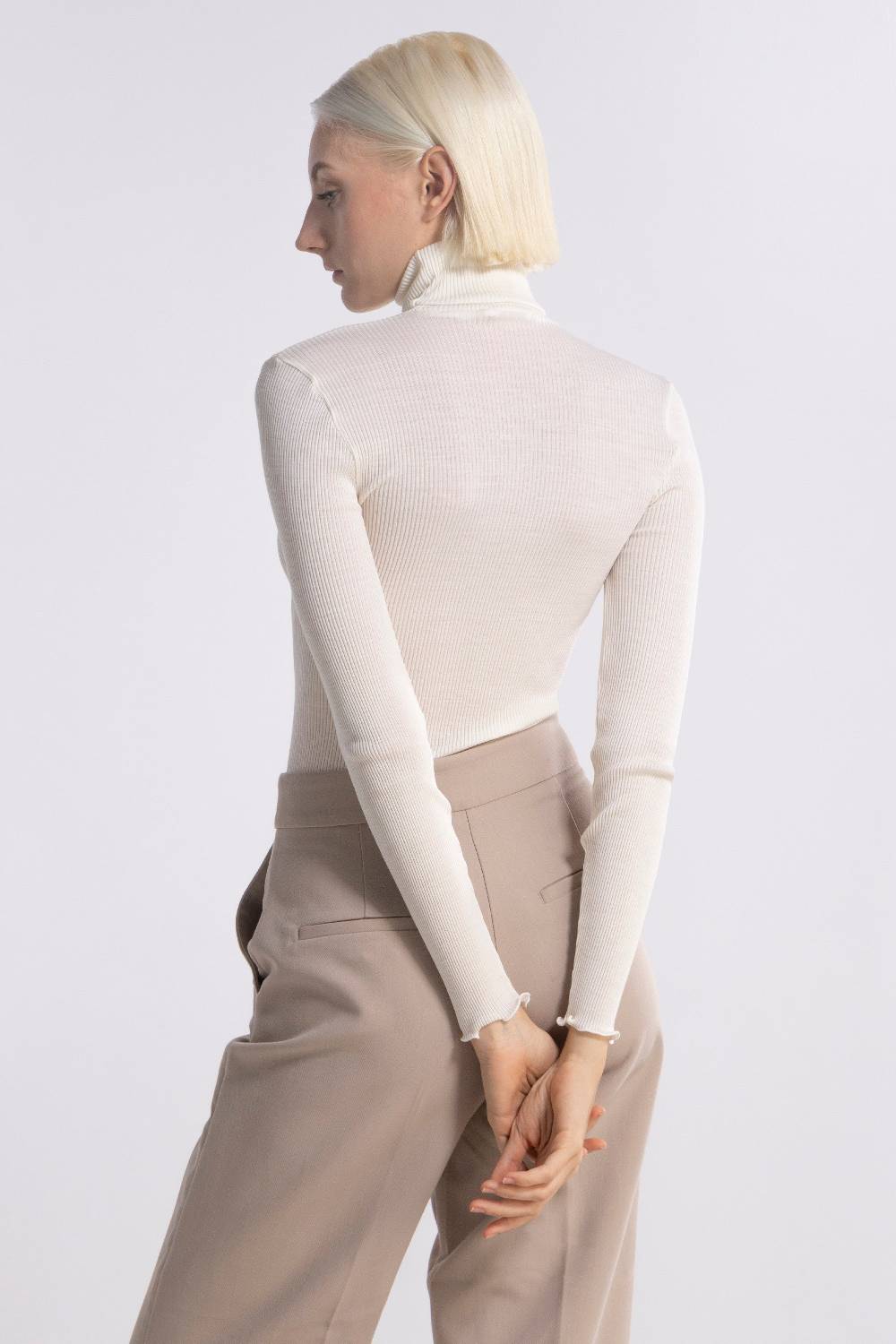 Oscalito Dolcevita Lupetto Tubolare Maniche Lunghe Lana e Seta 3429 Negozio