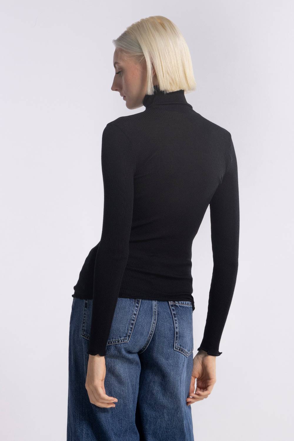 Oscalito Maglia Dolcevita a Maniche Lunghe in Lana e Seta 3438 In Saldo