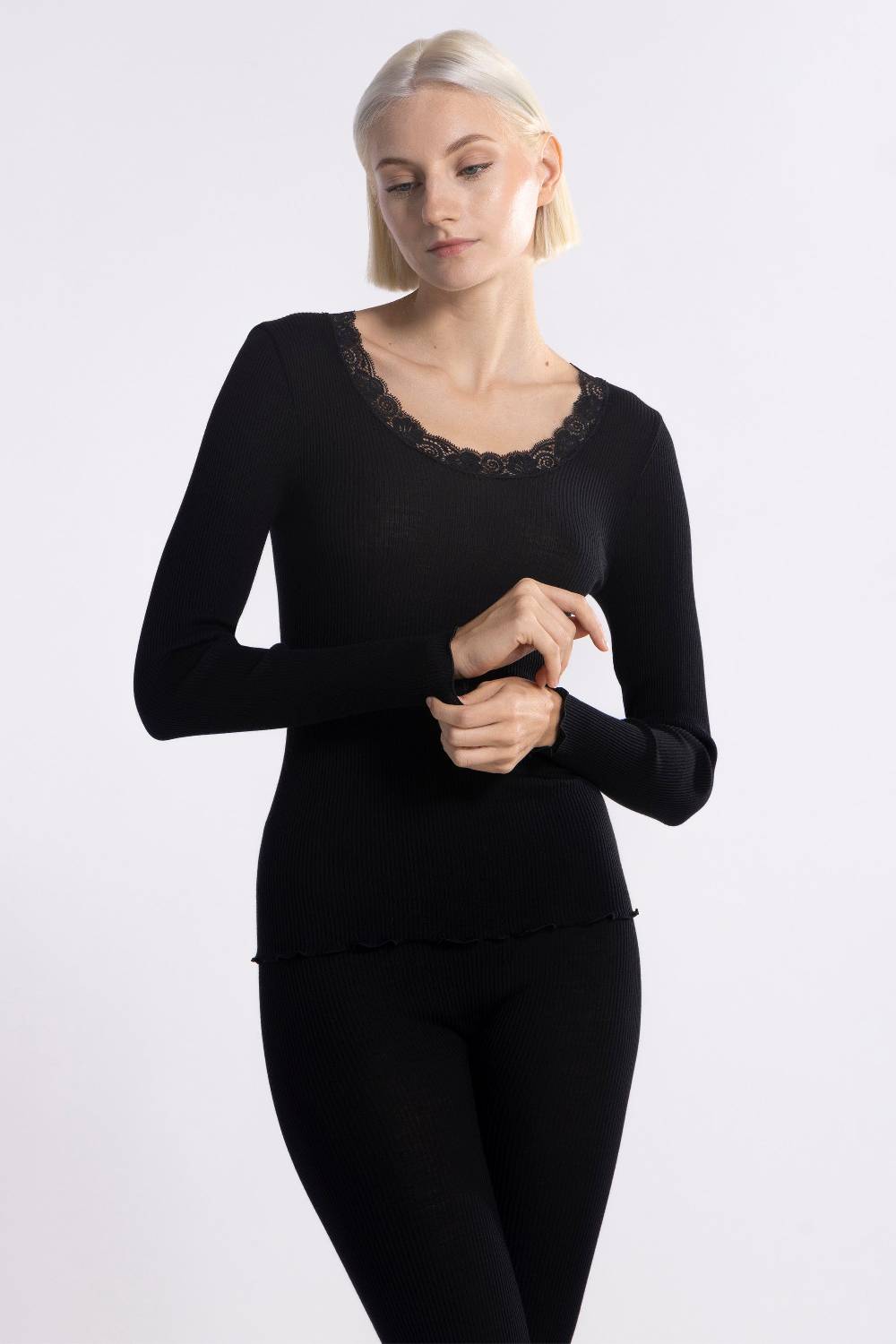 Oscalito Camicia a maniche lunghe in Lana e Seta 3416 Nuova