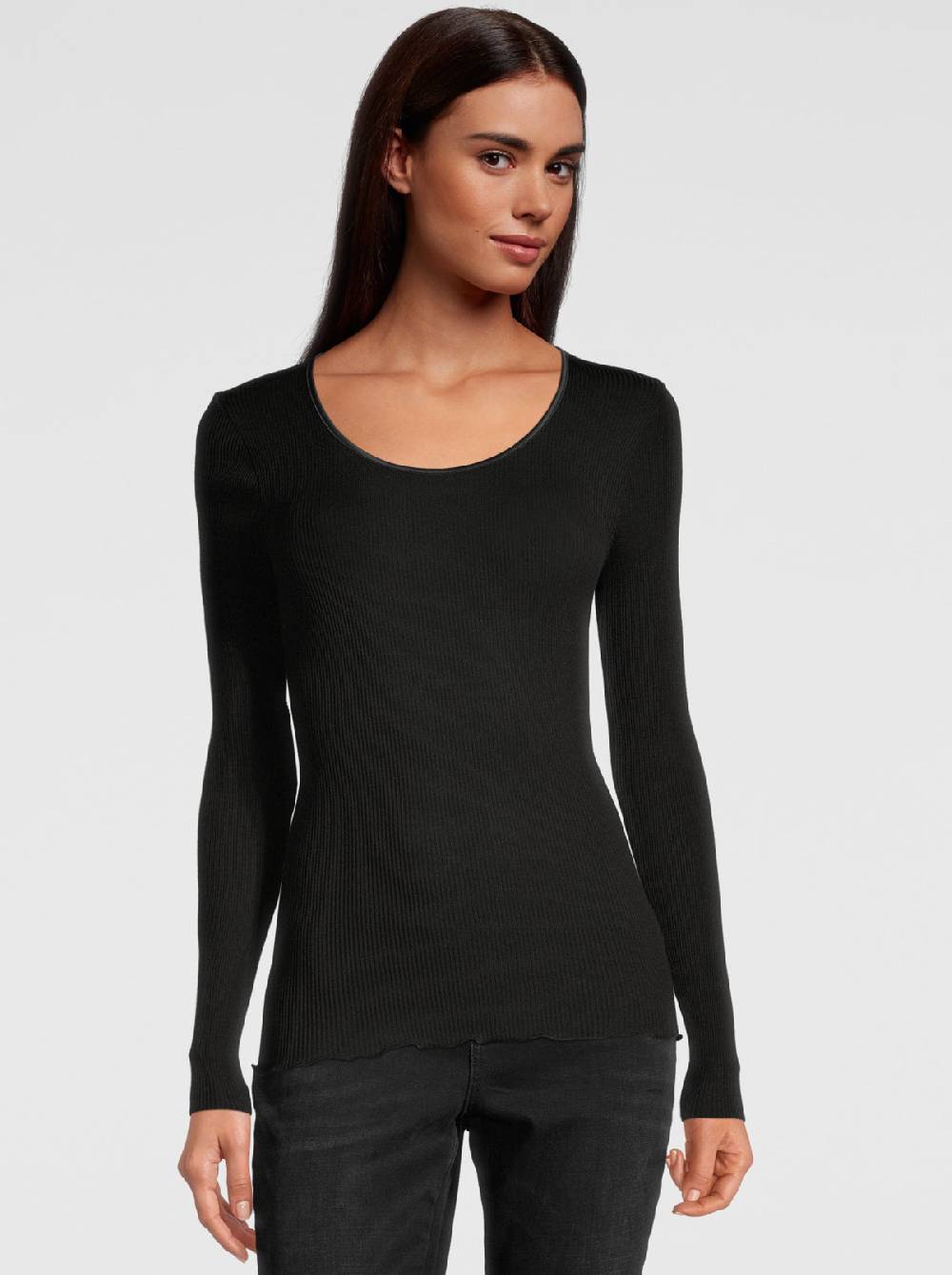 Oscalito Maglia Girocollo Maniche Lunghe in Lana e Seta 3426 Moda