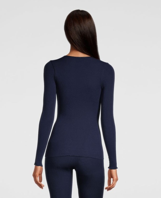 Oscalito Maglia a maniche lunghe con scollo a V in raso di lana e seta 4248 Negozio online di fabbrica