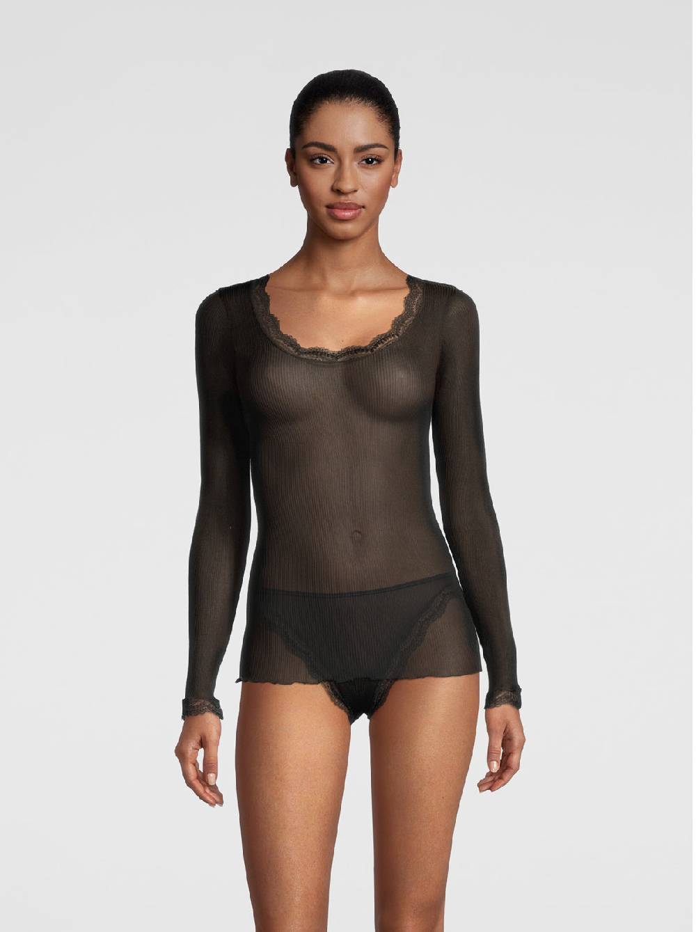 Oscalito Maglia a maniche lunghe Dentelle de Calais® in Seta 9476 Offerta speciale