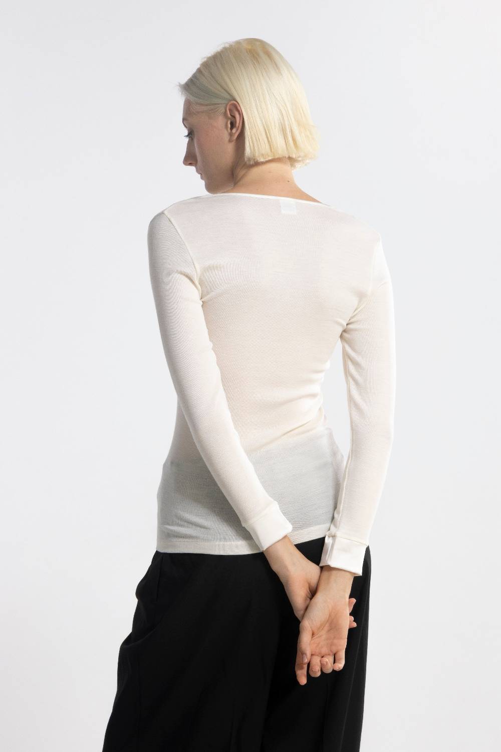 Oscalito Camicia Donna Lana e Seta maniche lunghe 4258 Shopping online