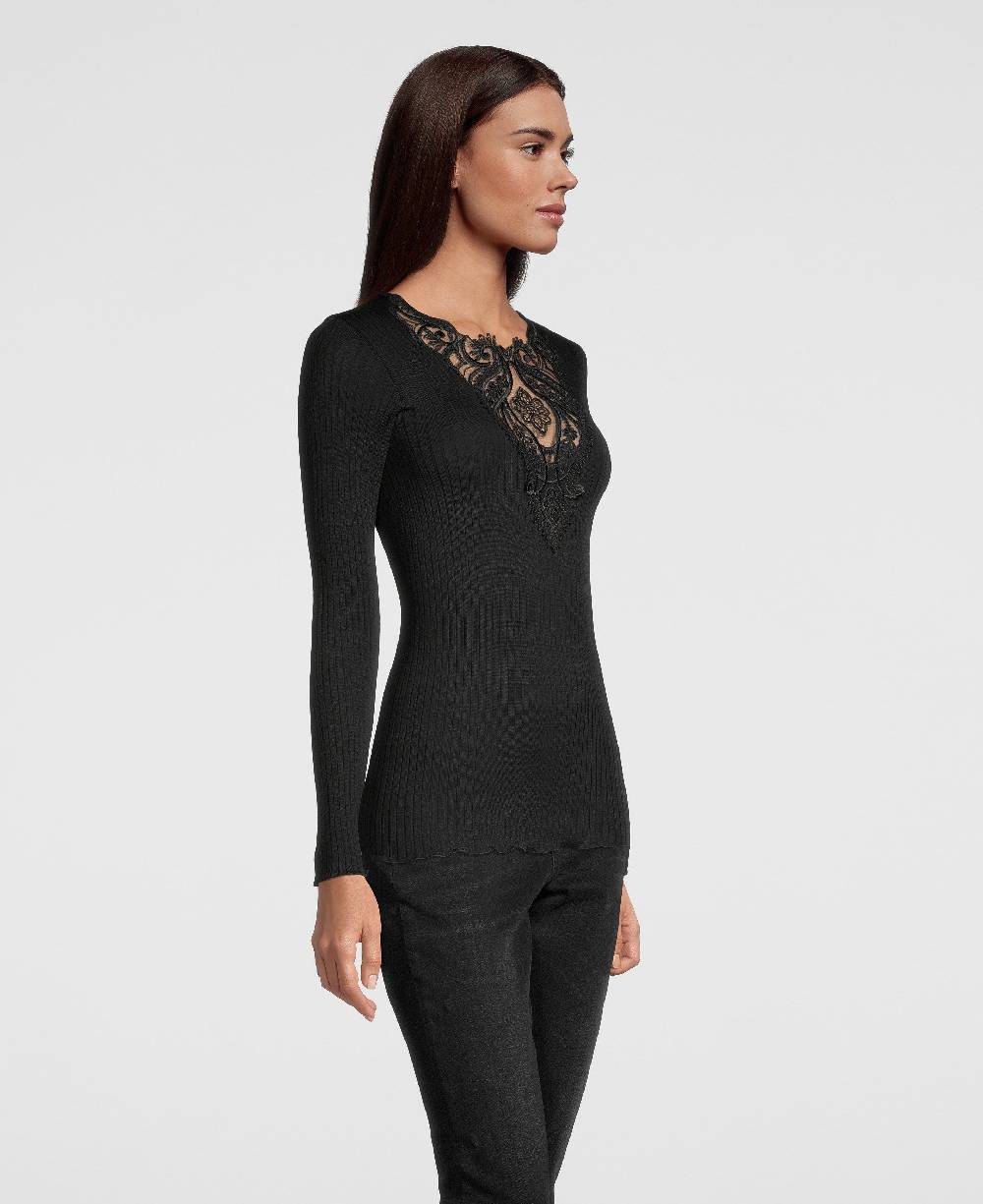 Oscalito Camicia a maniche lunghe con scollo a V ricamato 6440 Convenienza