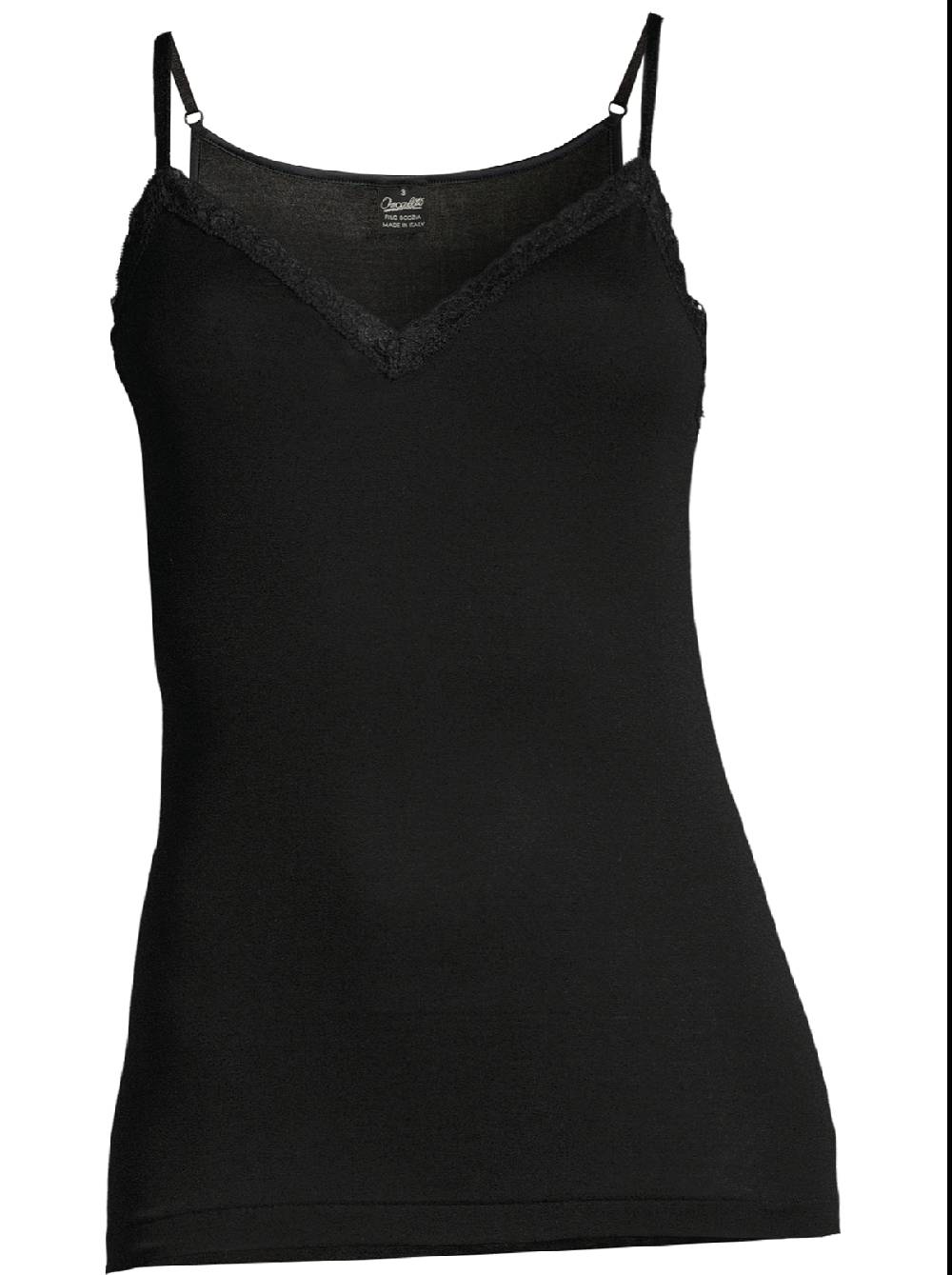 Oscalito Filoscozia Top Canotta con Pizzo Leavers 312 Grande vendita