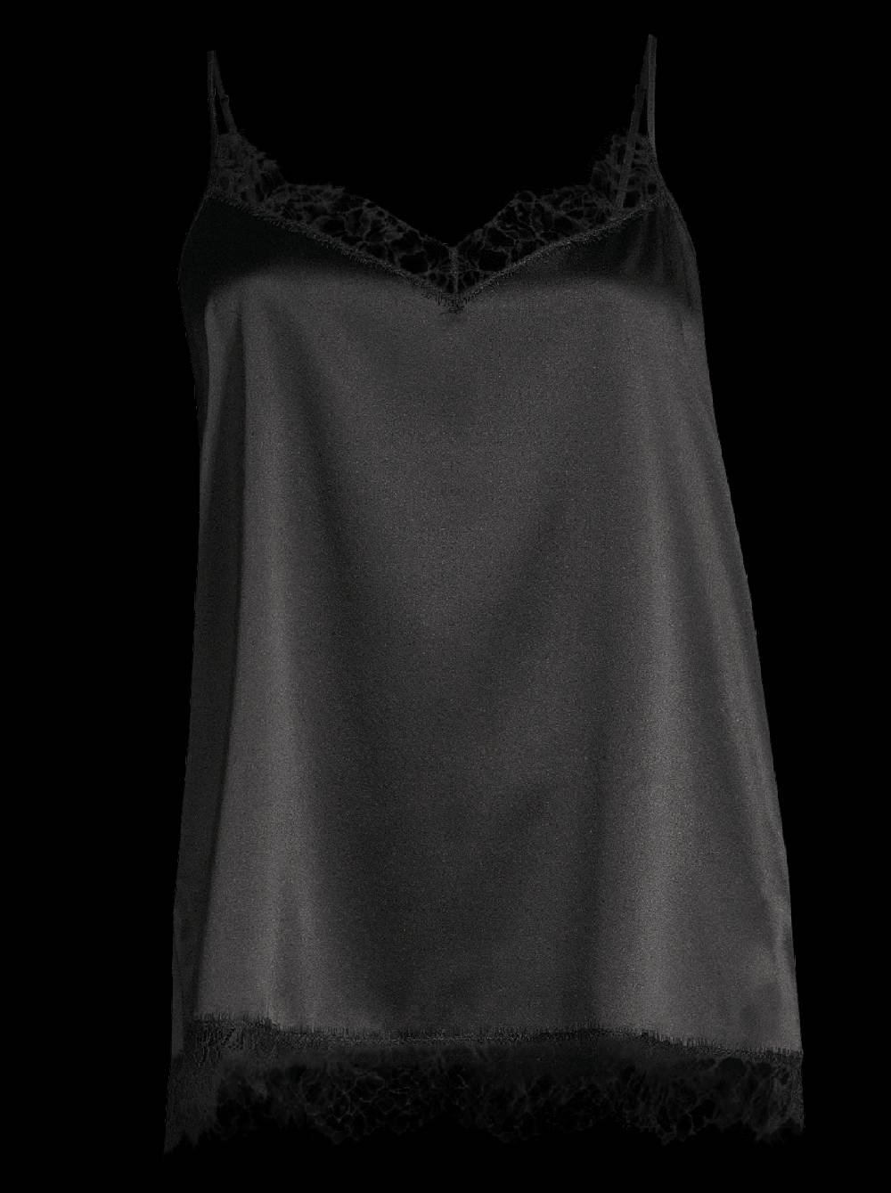 Oscalito Top Canotta in seta elasticizzata con Pizzo Chantilly 10334 Fornitura limitata