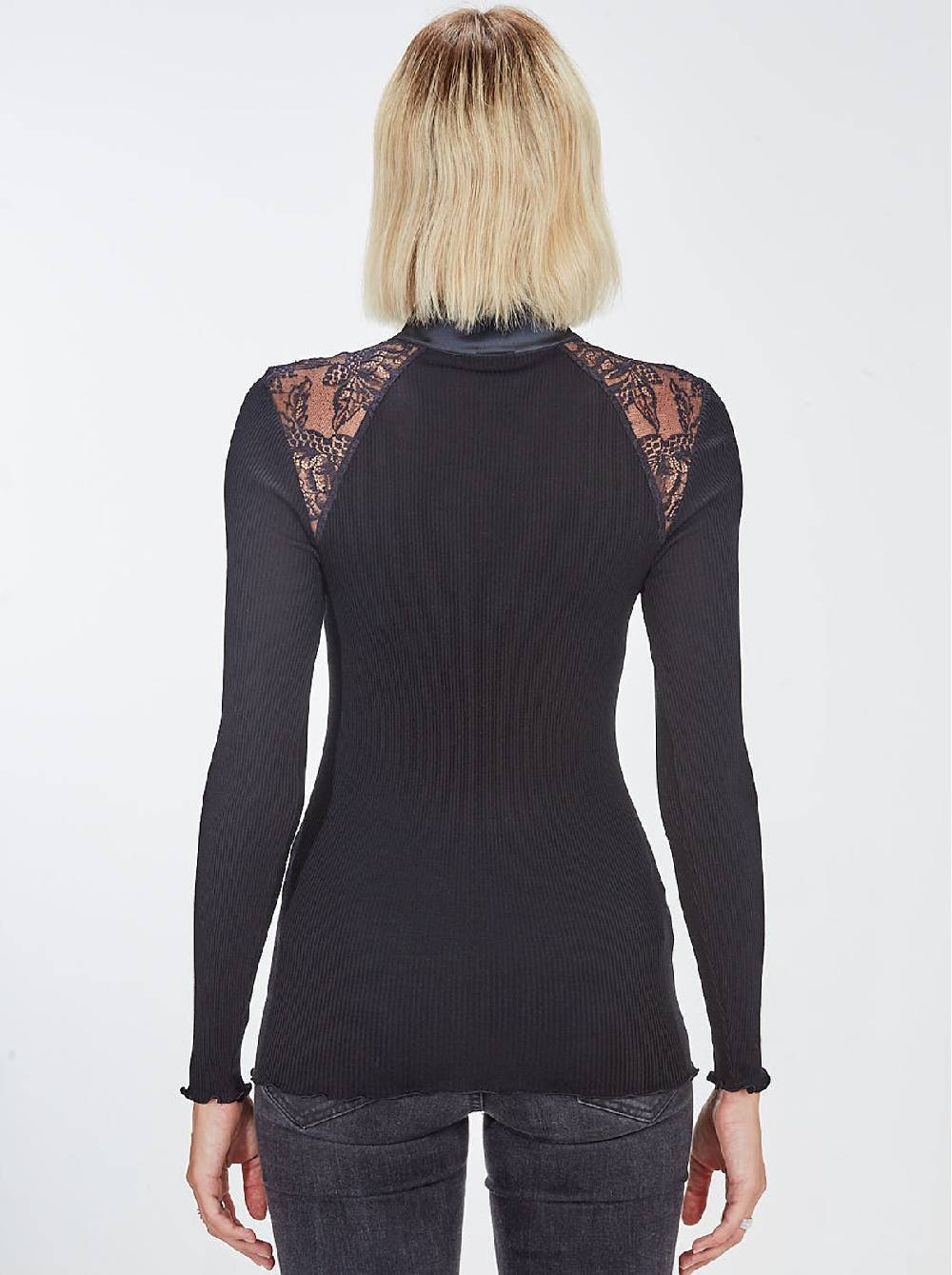 Oscalito Camicia Collo Alto Chantilly Maniche Lunghe in Lana e Seta 5868 2025