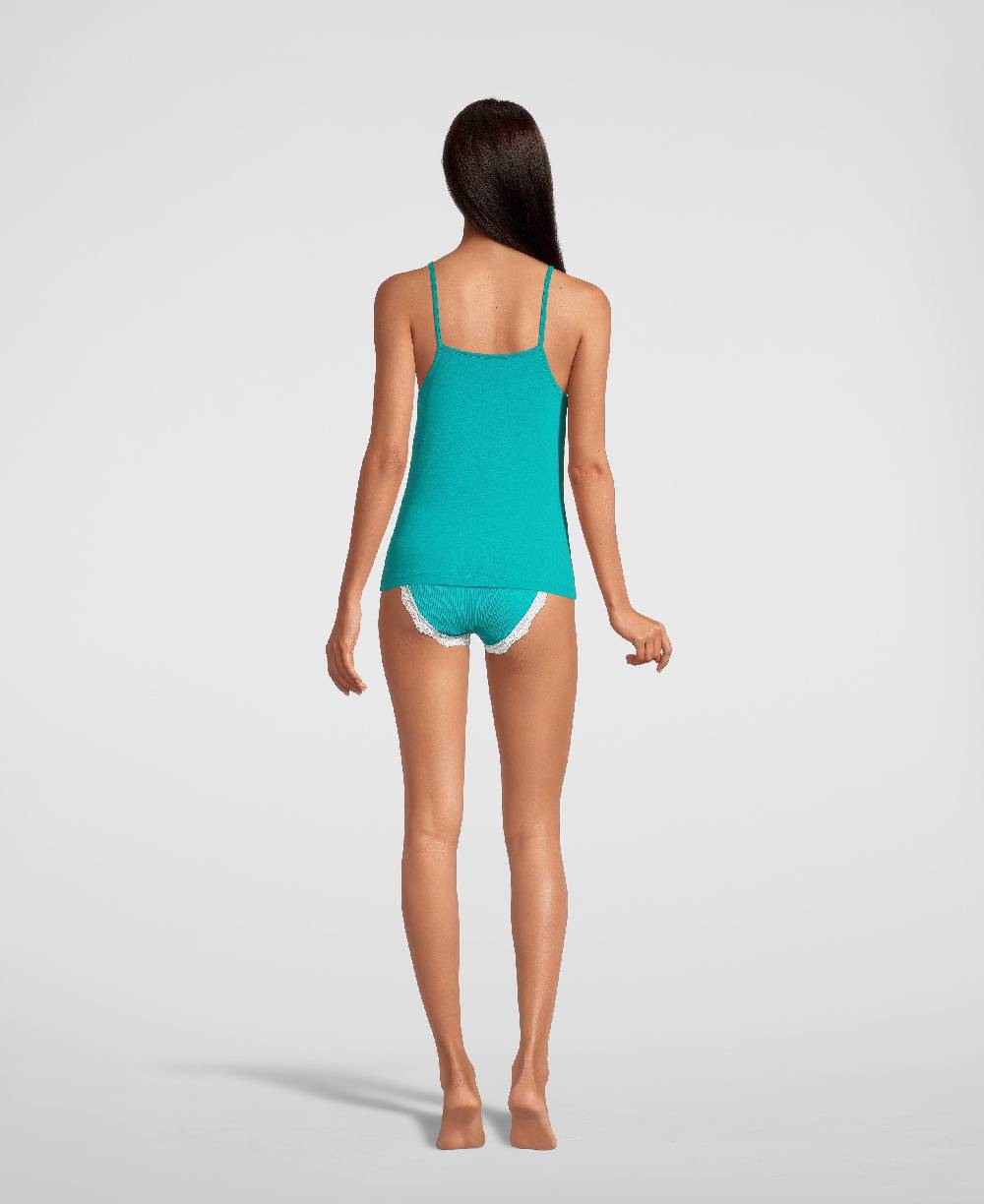 Oscalito Spaghetti Top Modal con foglie 1101 Spedizione gratuita