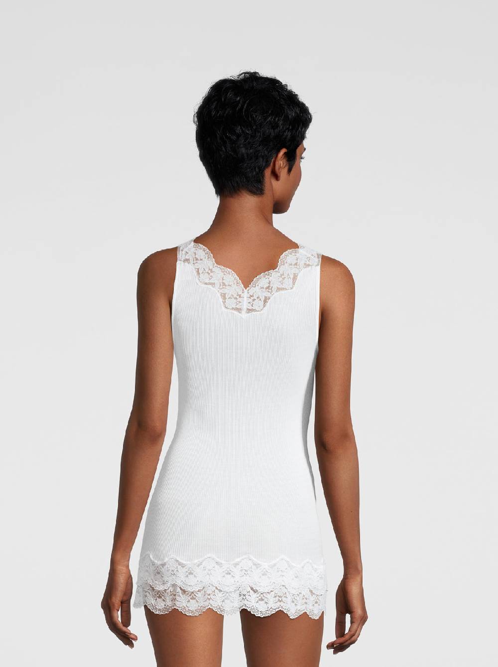 Oscalito Filoscozia Babydoll Canotta con Pizzo Leavers 7006 Offerta Anniversario