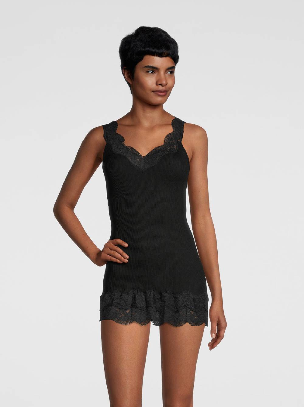 Oscalito Filoscozia Babydoll Canotta con Pizzo Leavers 7006 Offerta Anniversario