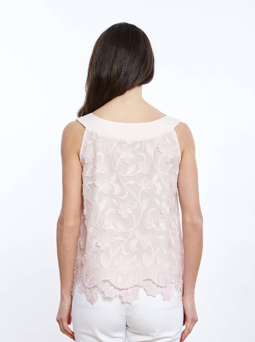 Oscalito Top in Voile di Cotone con Ricamo Surposé 4910 Lightning offer