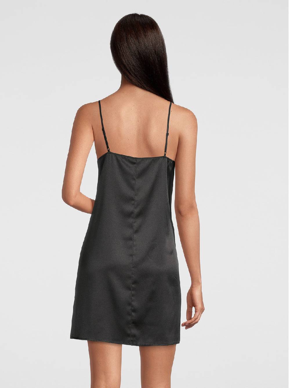 Oscalito Abito sottoveste in raso di seta stretch con macramè 10340 Sostegno trimestrale