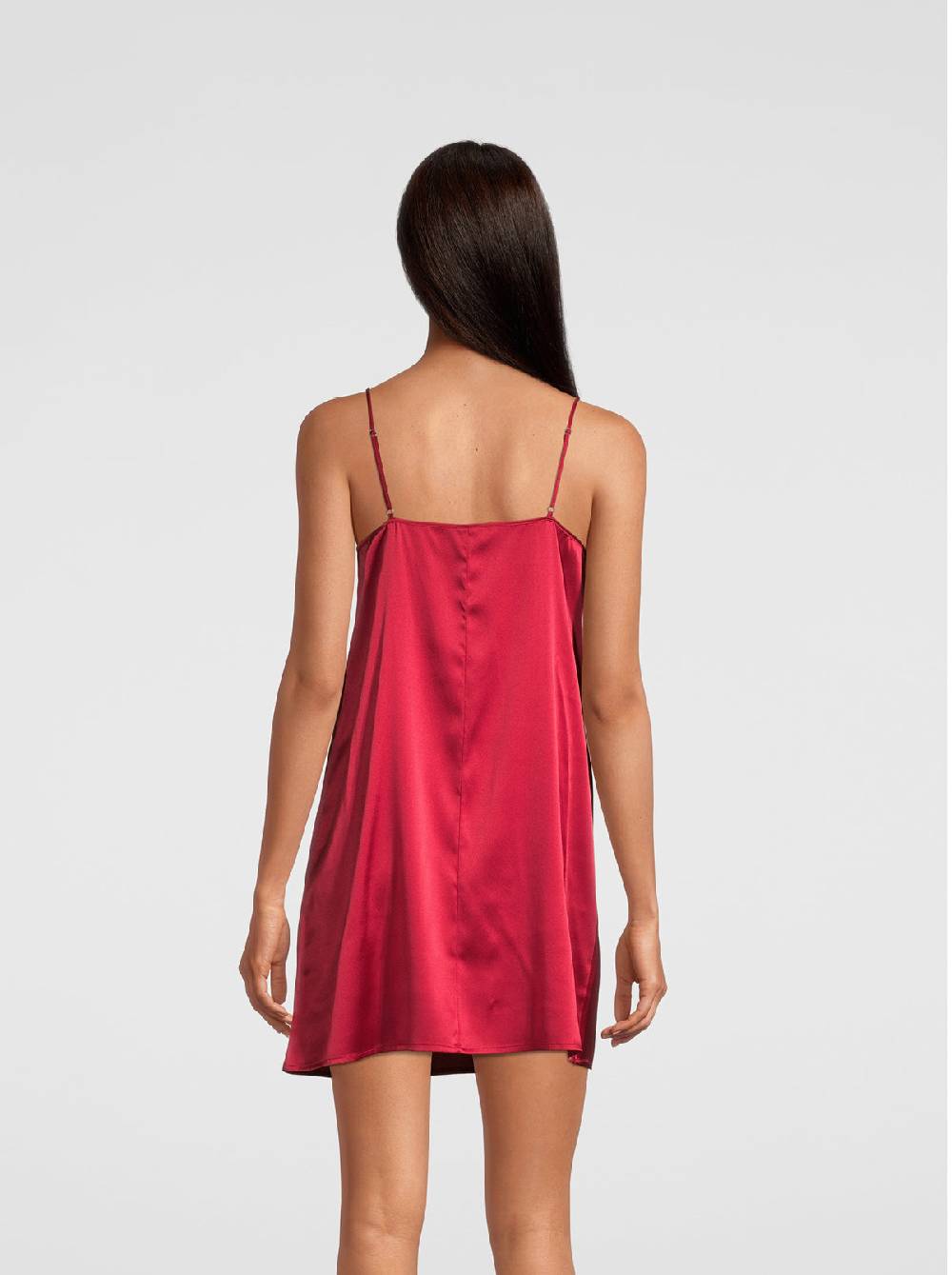 Oscalito Abito sottoveste in raso di seta stretch con macramè 10340 Sostegno trimestrale