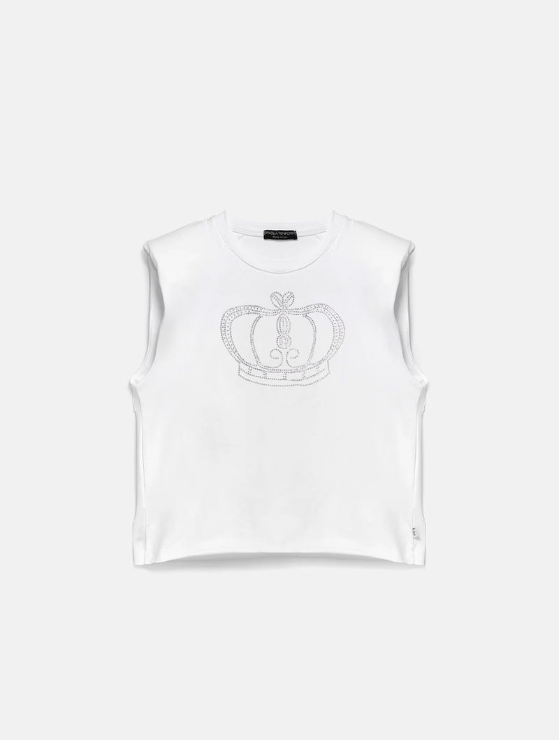 Paola T. T-shirt smanicata Queen Vendita calda