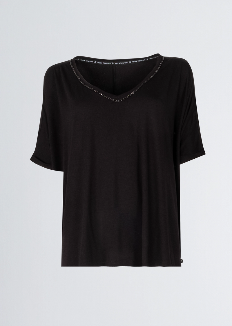 Paola T. Maglia in jersey di viscosa Offerte stagionali