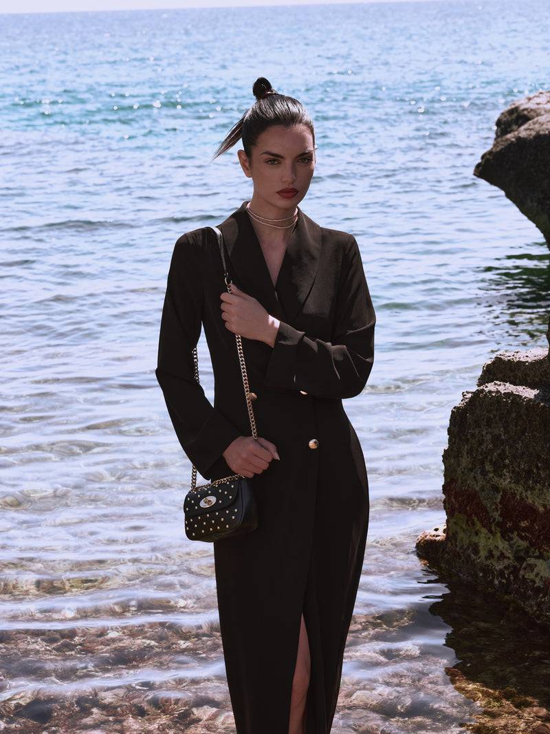 Paola T. Robe-manteau in cady fluid strech Offerta settimanale