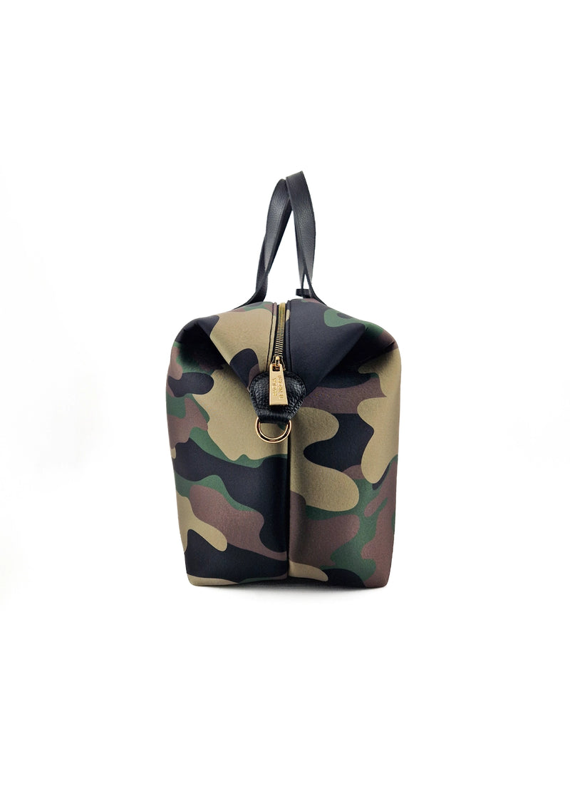 Paola T. Bauletto large in neoprene camouflage con dettagli oro Hotsell