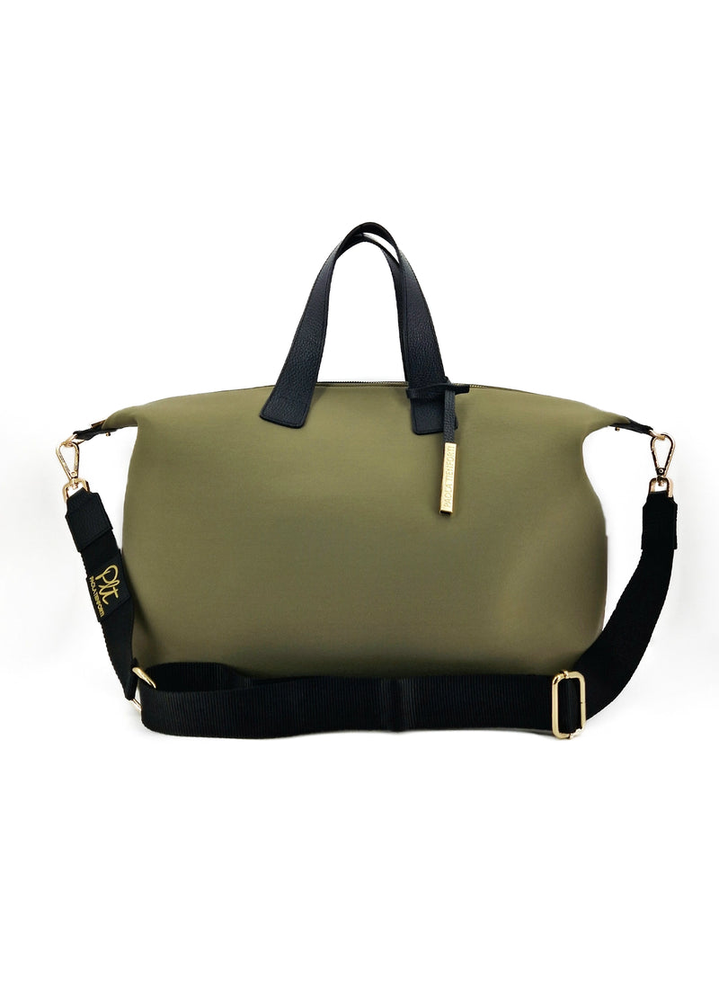 Paola T. Bauletto medium in neoprene con dettagli oro Negozio