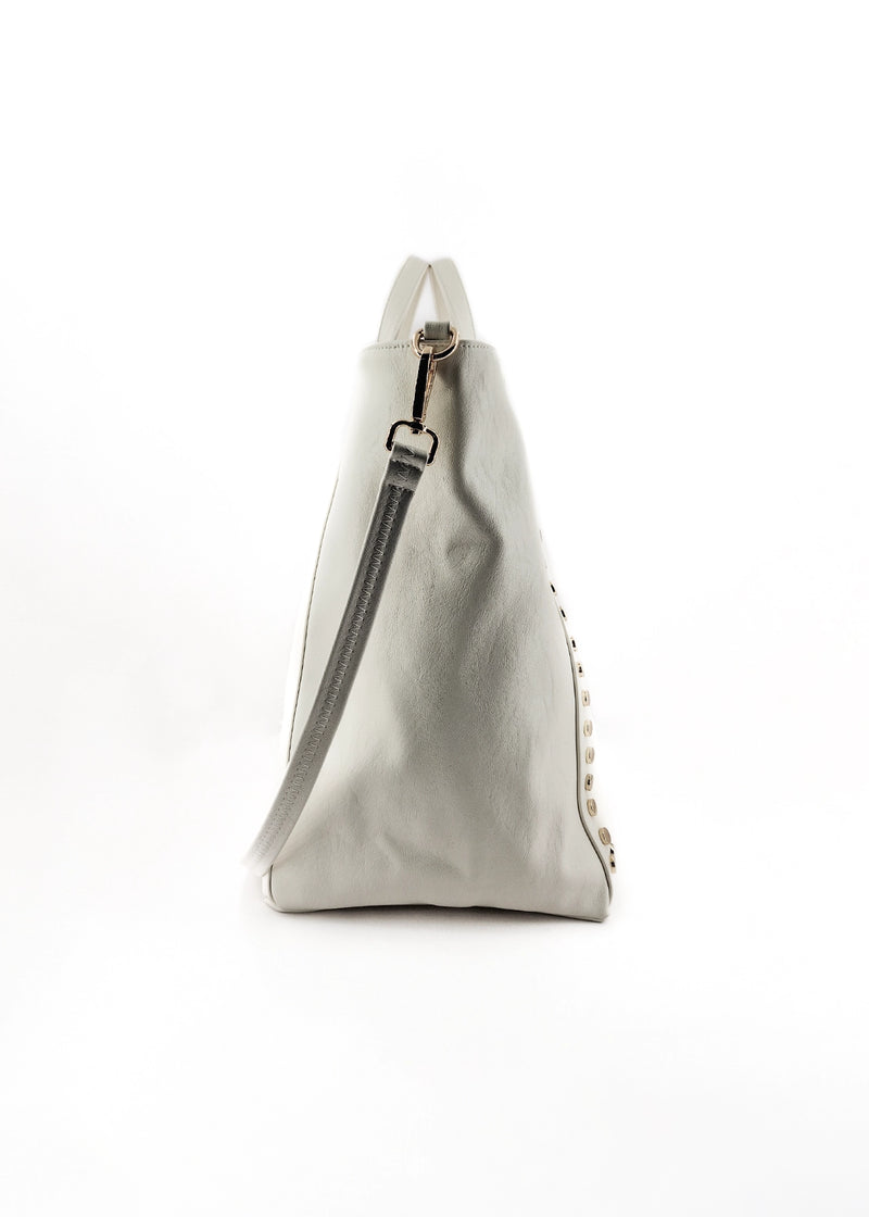 Paola T. Shopper con rivetti e pendente oro Nuova