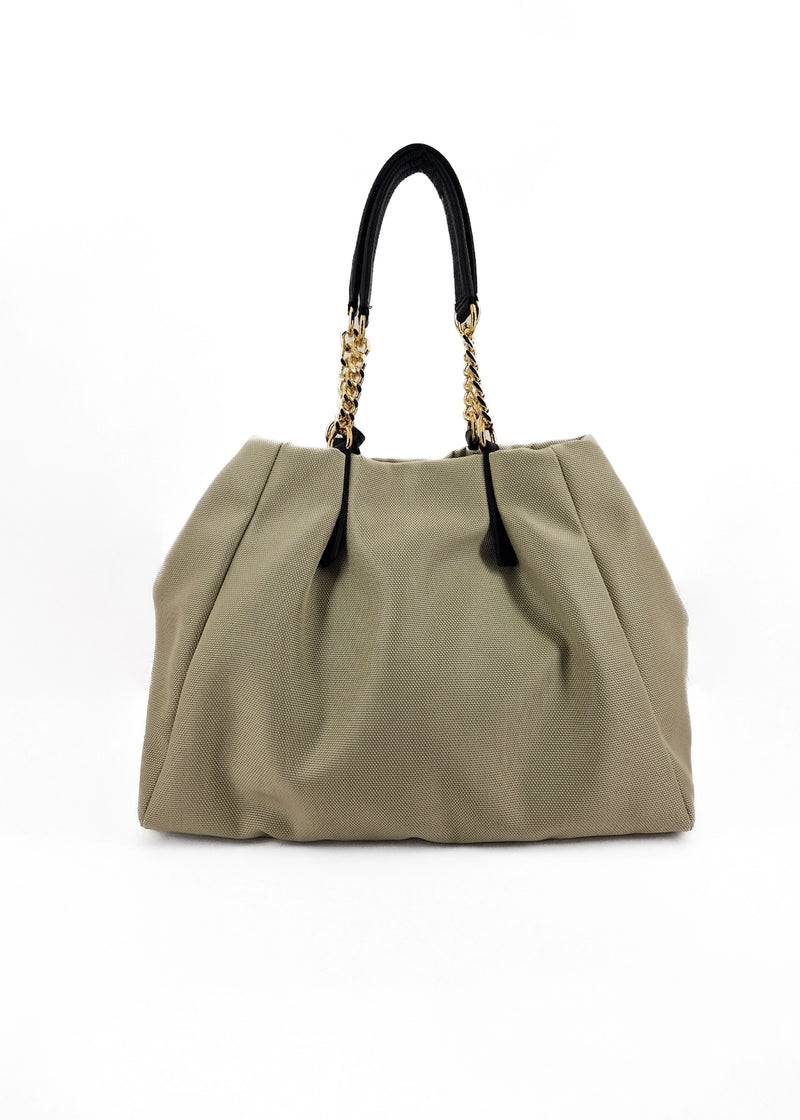 Paola T. Shopper in cordura con dettagli oro Negozio online di fabbrica