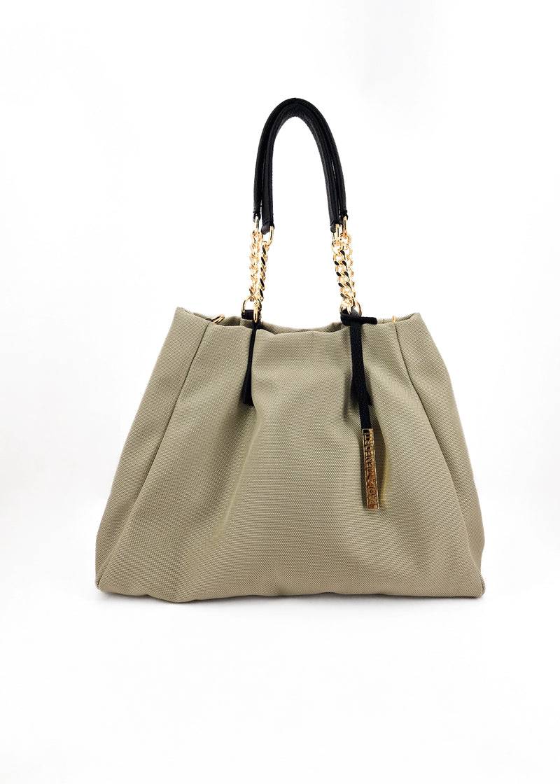 Paola T. Shopper in cordura con dettagli oro Negozio online di fabbrica