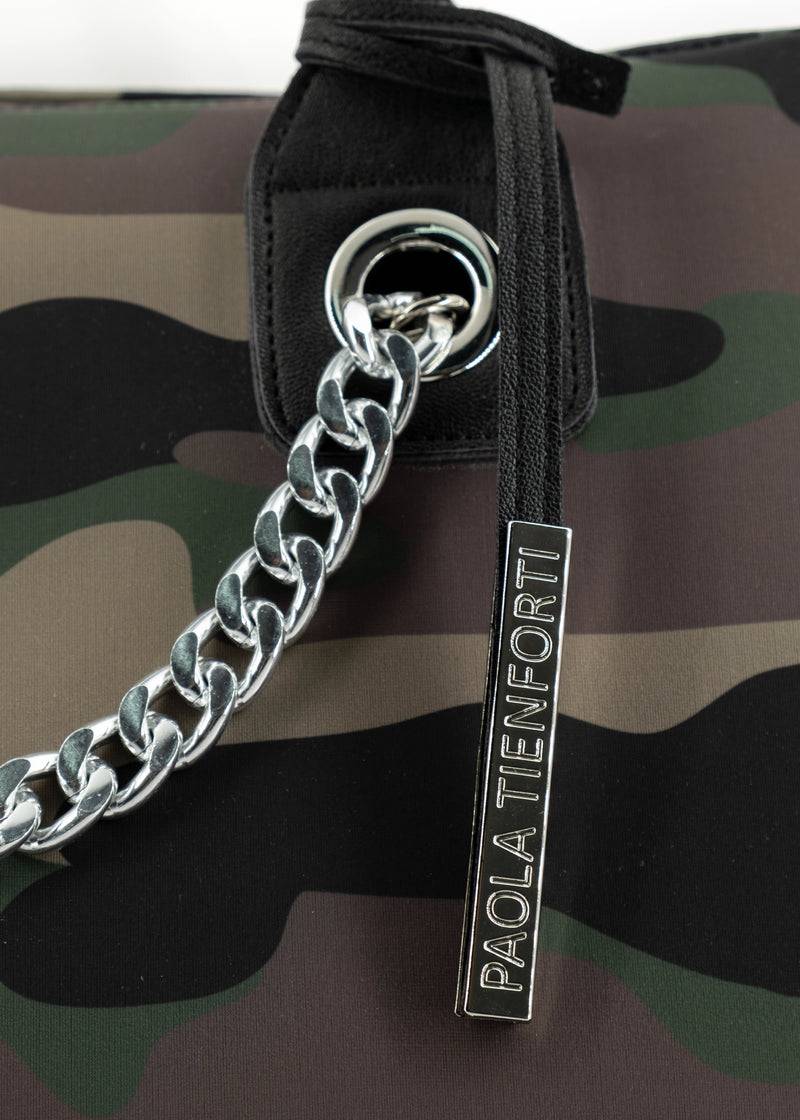 Paola T. Shopper in neoprene camouflage Offerta speciale
