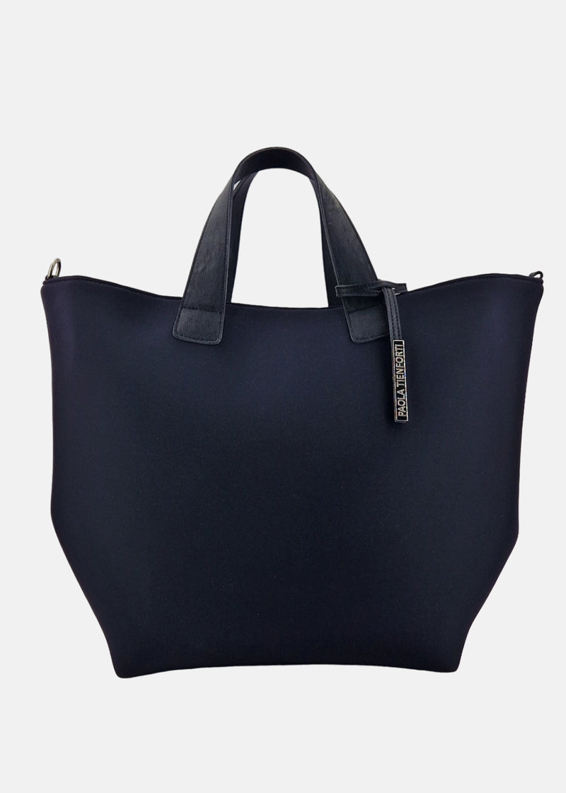 Paola T. Shopper in neoprene con pendente argento Comprare a buon mercato