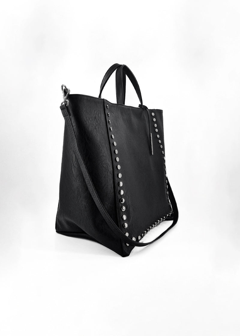 Paola T. Shopper con rivetti e pendente argento Grande vendita