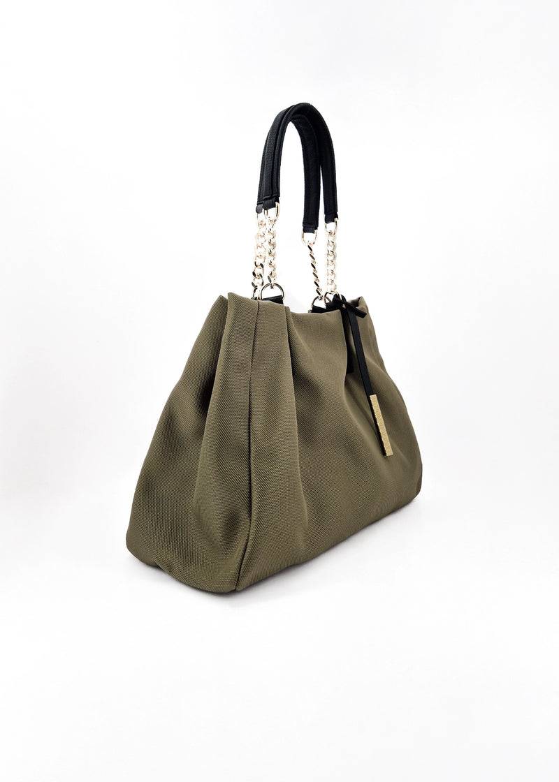 Paola T. Shopper in cordura con dettagli oro Offerta esclusiva