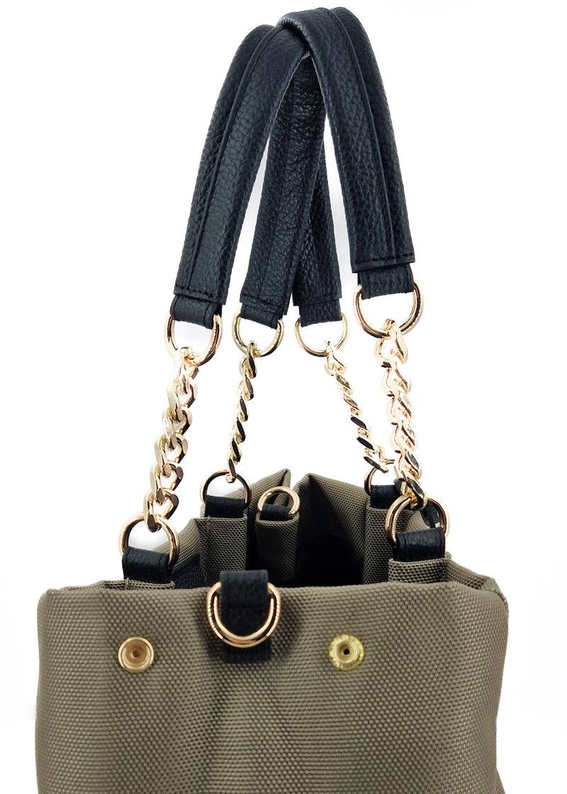 Paola T. Shopper in cordura con dettagli oro Offerta esclusiva