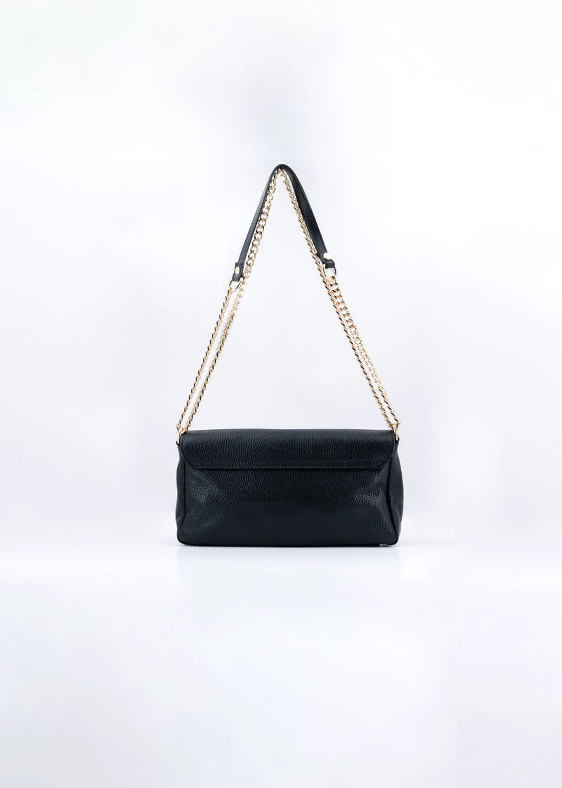 Paola T. Baguette medium in pelle morbida con dettagli oro Vendite stagionali