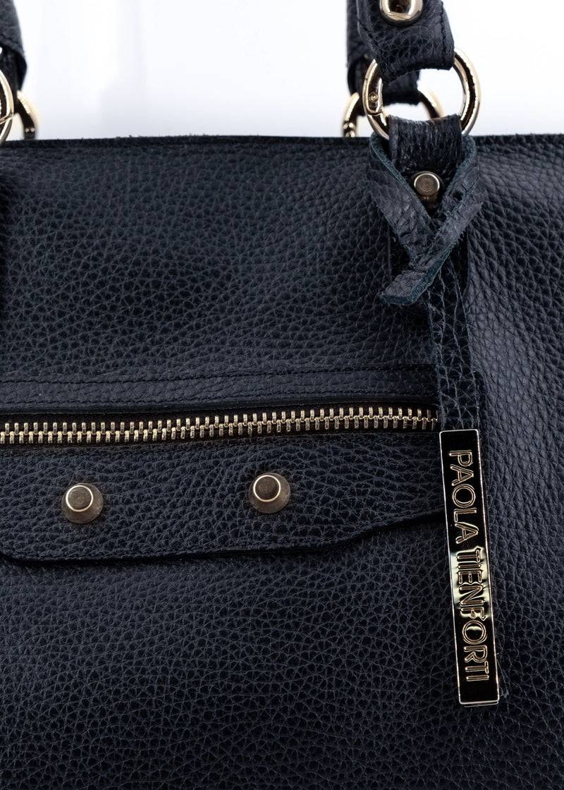 Paola T. Shopper in pelle morbida con dettagli oro Black Friday