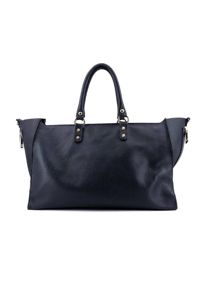 Paola T. Shopper in pelle morbida con dettagli oro Black Friday