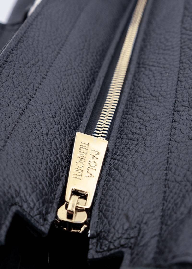 Paola T. Shopper in pelle morbida con dettagli oro Black Friday