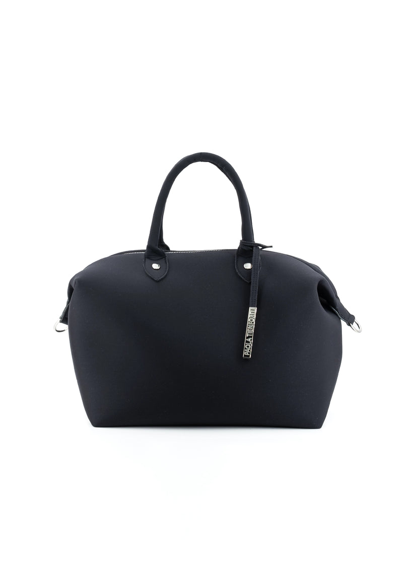 Paola T. Bauletto medium in neoprene con dettagli argento Offerta per la Festa della Mamma
