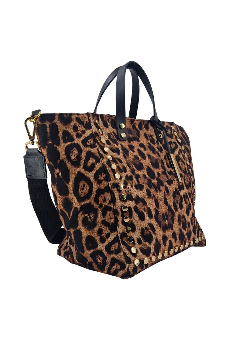 Paola T. Shopper medium con rivetti e pendente argento Online Outlet