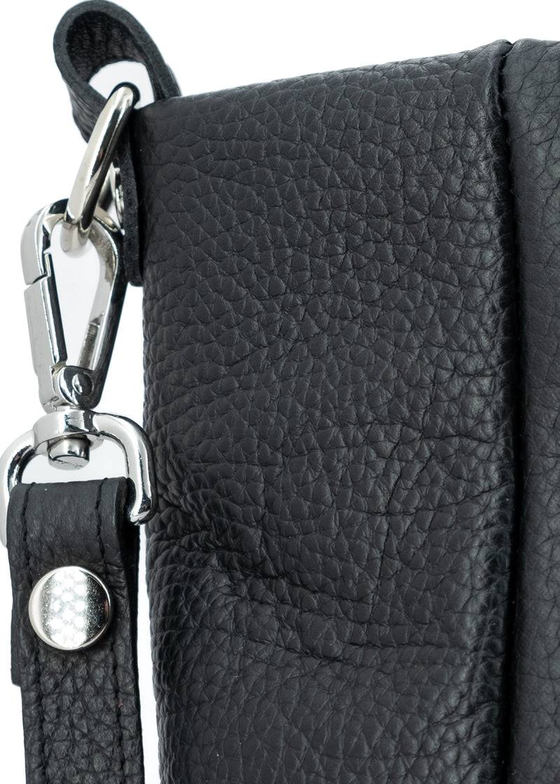 Paola T. Shopper in pelle morbida con dettagli argento Liquidazione