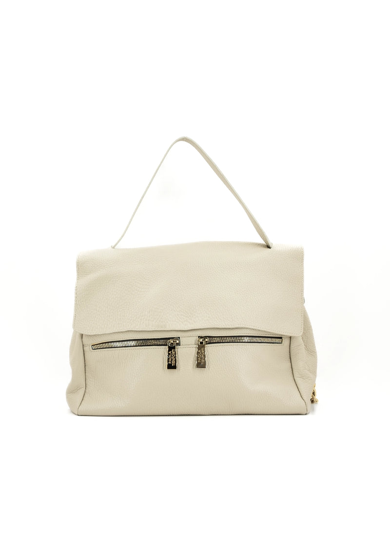 Paola T. Shopper medium in pelle morbida con dettagli oro Offerte giornaliere