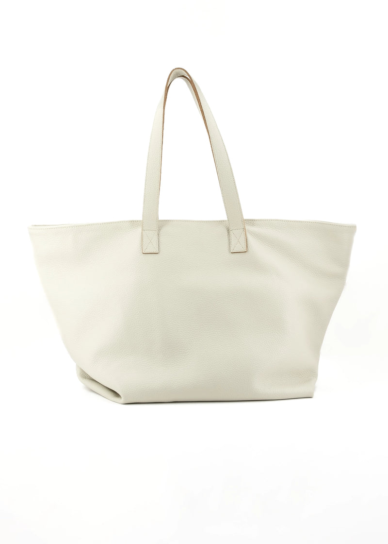 Paola T. Shopper large in pelle morbida con dettagli oro Esporta salva