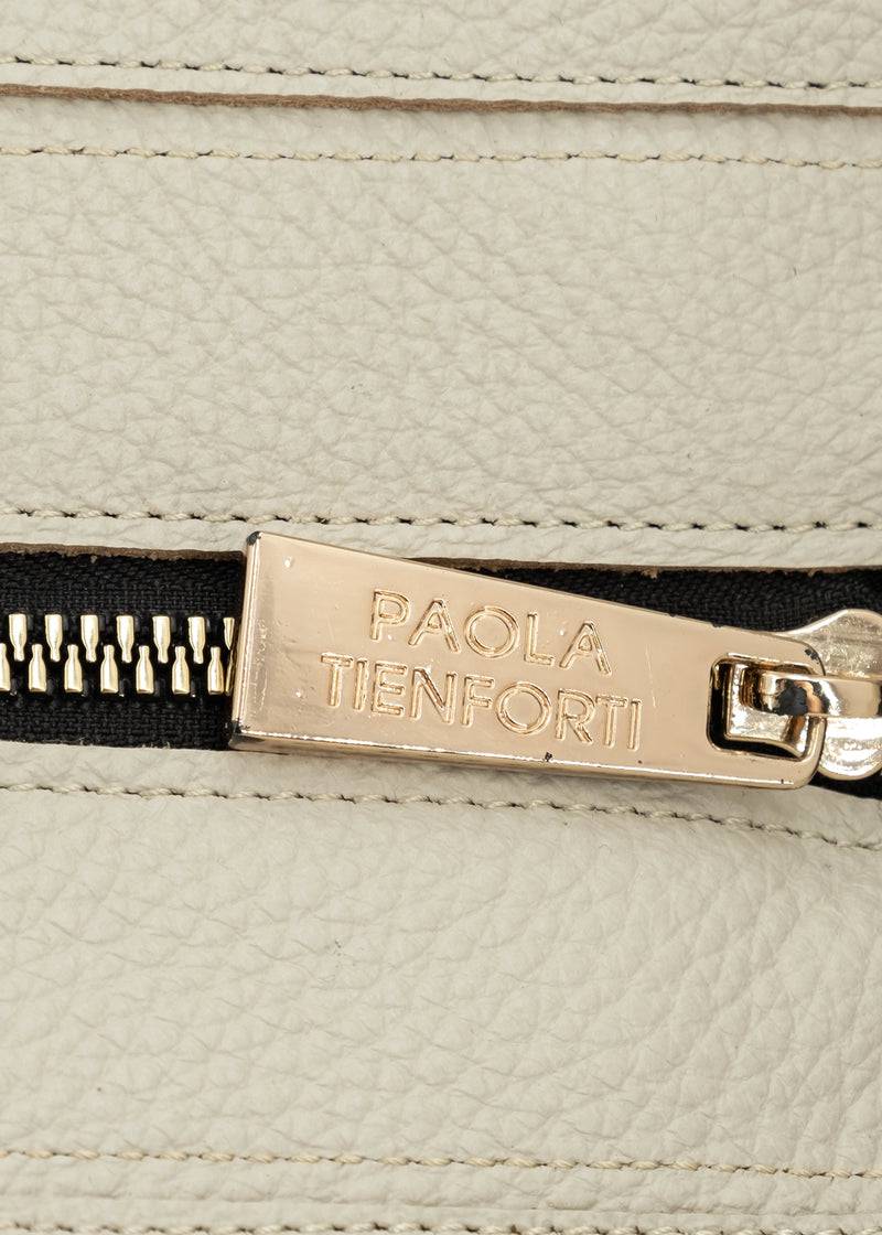 Paola T. Shopper large in pelle morbida con dettagli oro Esporta salva