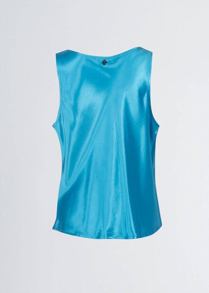 Paola T. Blusa scollatura morbida in raso Black Friday Prezzi