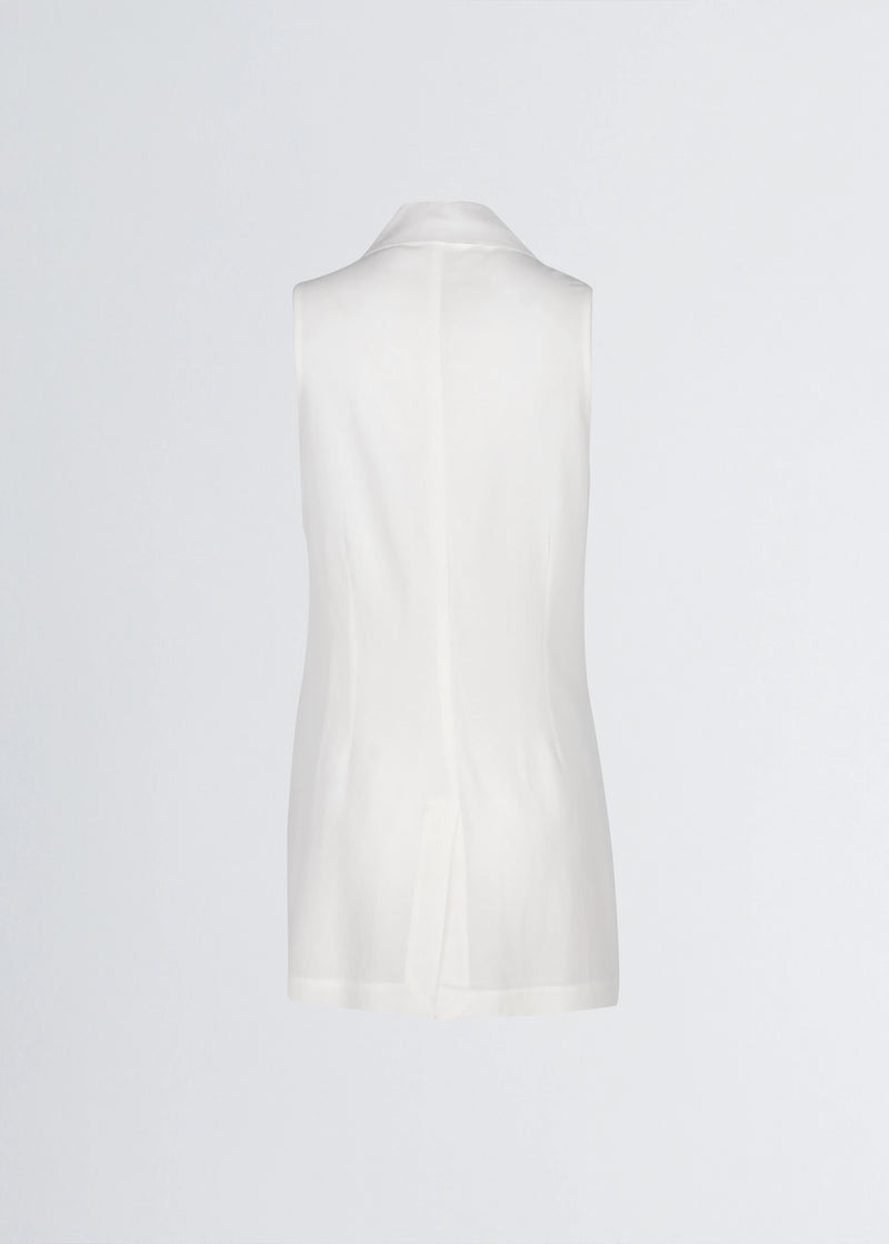 Paola T. Gilet in lino e viscosa Vendita