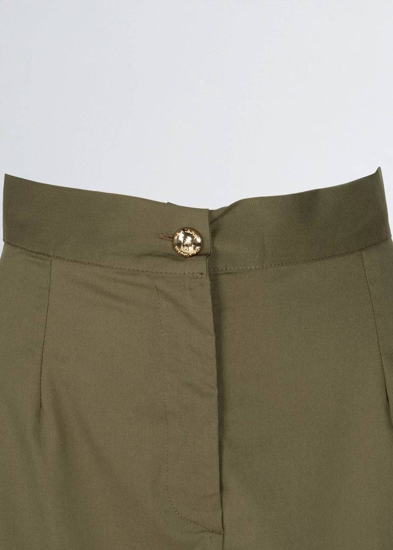 Paola T. Gonna in cotone stretch con tasconi In Saldo