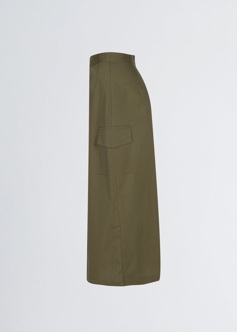 Paola T. Gonna in cotone stretch con tasconi In Saldo