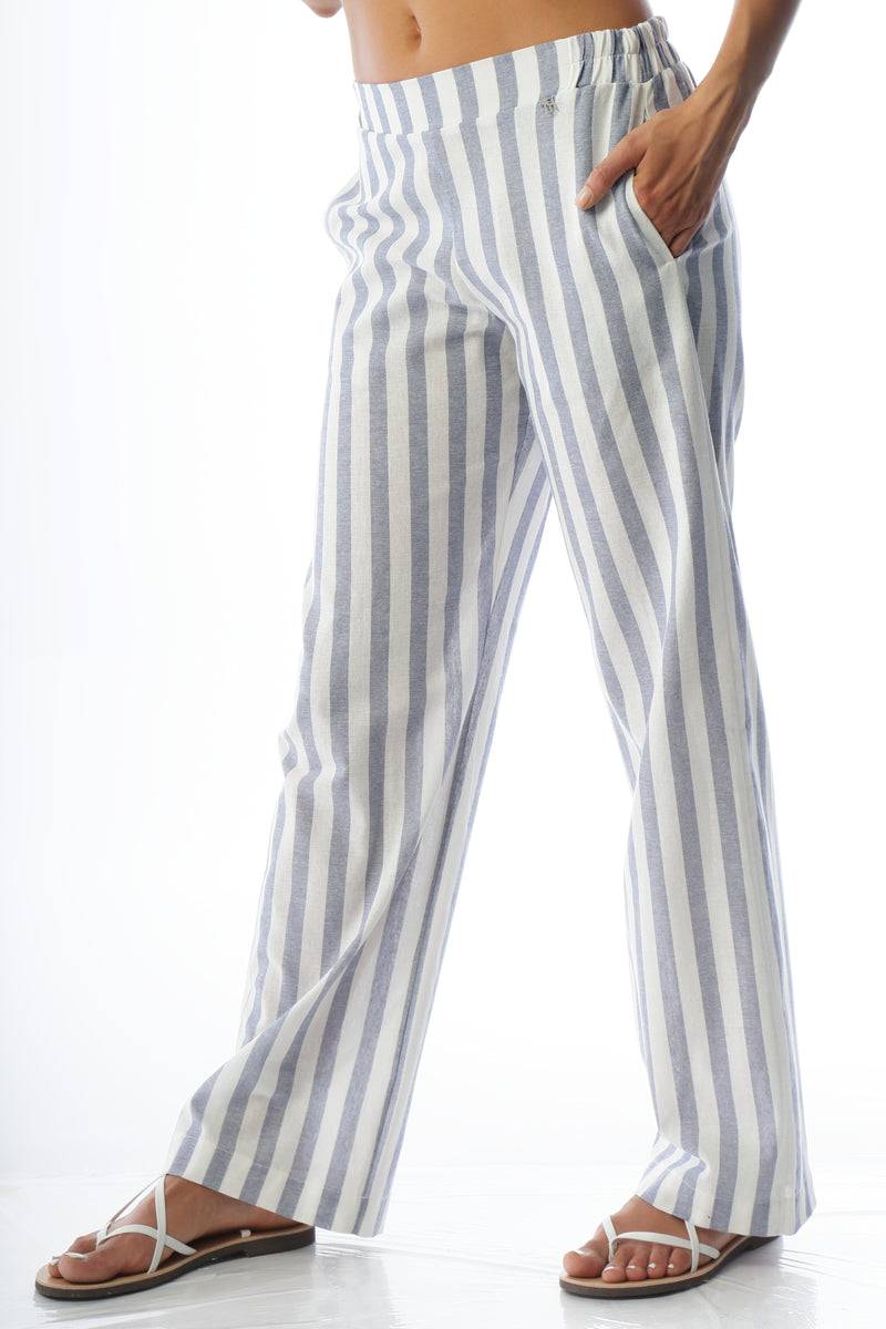 Paola T. Pantalone palazzo in puro cotone Negozio online di fabbrica