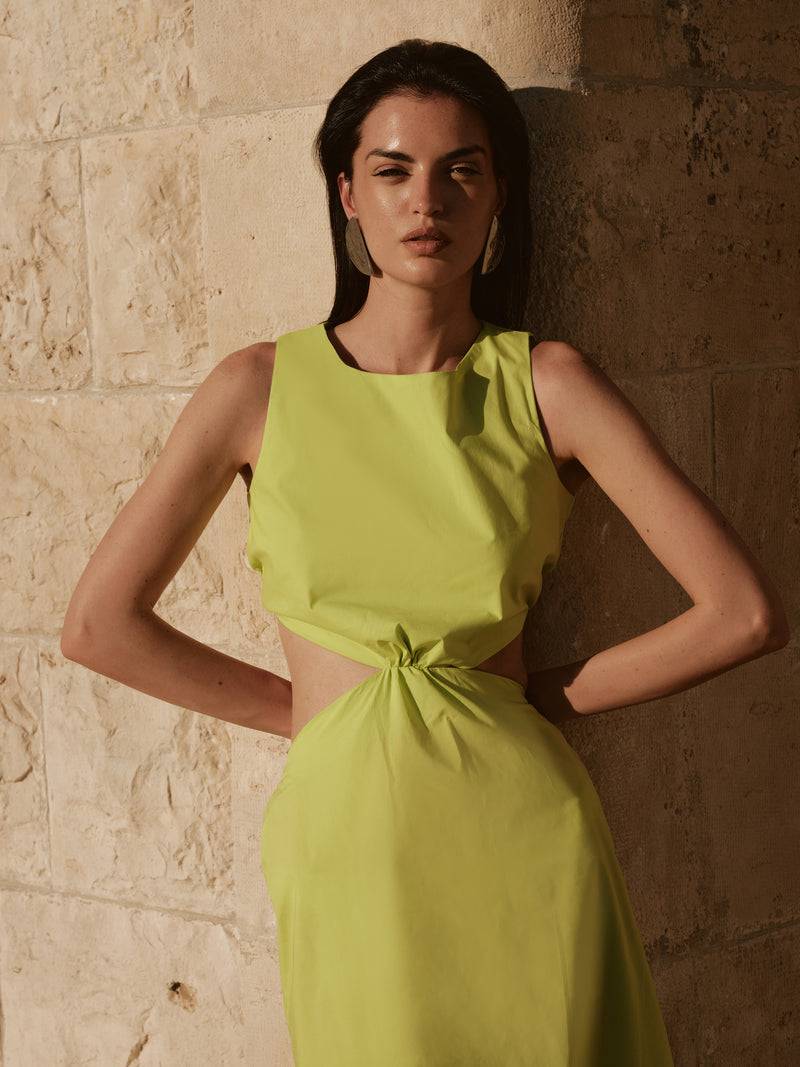 Paola T. Abito CUT-OUT in cotone stretch Flash Sale