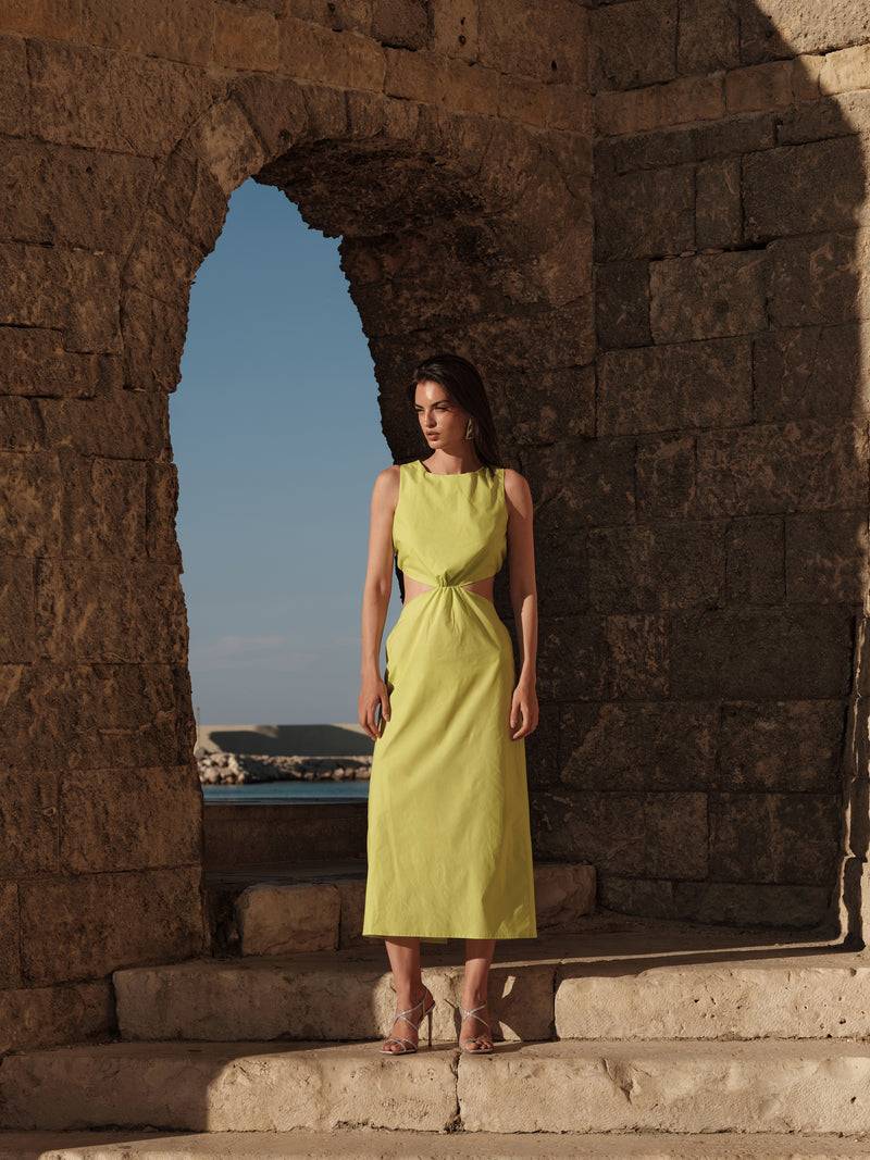 Paola T. Abito CUT-OUT in cotone stretch Flash Sale