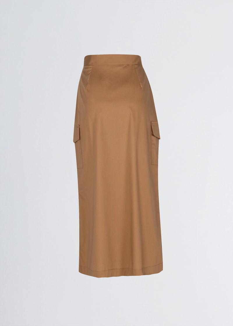 Paola T. Gonna in cotone stretch con tasconi Vendite stagionali